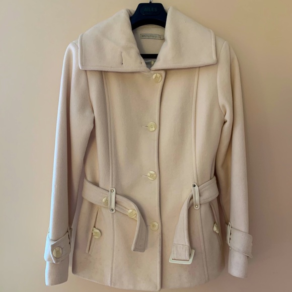 Numero Jackets & Blazers - White cream wool Coat with belt